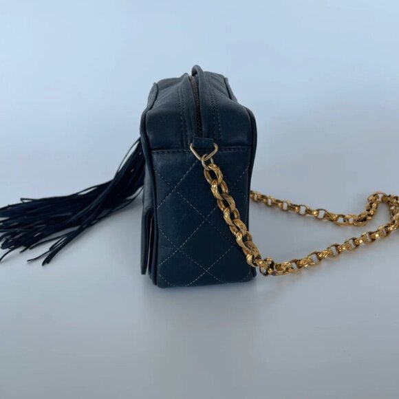 Chanel | Vintage Camera Bag | Navy Blue | Upcycled - Picture 3 of 12
